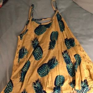 A pineapple tank top
